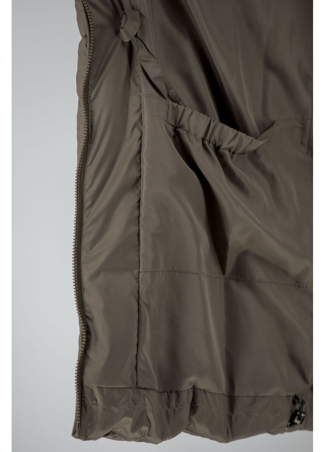 Коричнева зимня жіноча стьобана куртка з біопухом і капюшоном для осені-зими stella polare (, ), 113018 No Brand