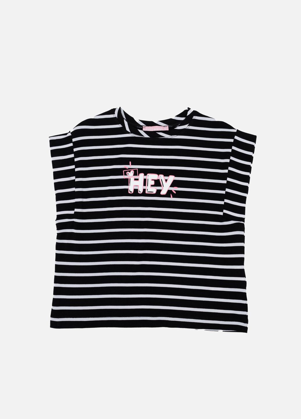 Черная летняя футболка с коротким рукавом для девочки цвет черный цб-00246524 First Kids