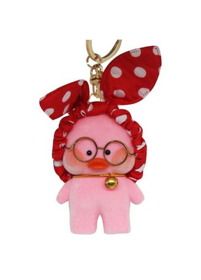 Брелок "Каченя Lalafanfan" рожева з червоною пов'язкою MIC (361418743)