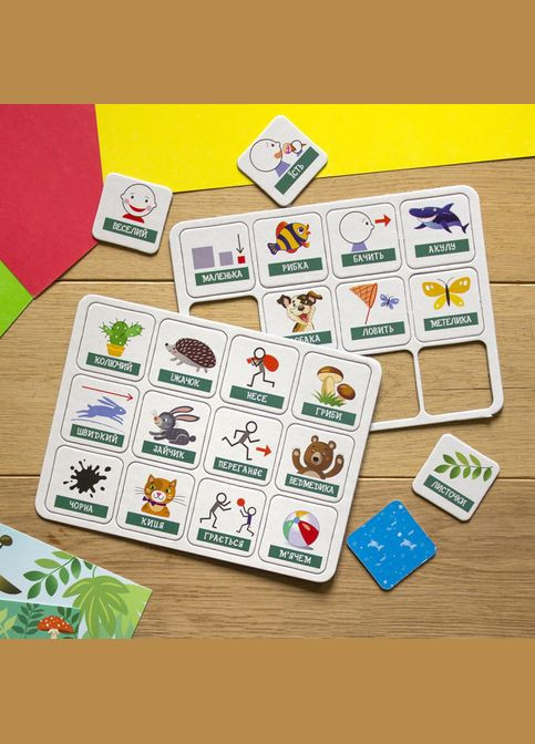 Развивающие карточки "Мои первые предложения "Животные" 1198002 Обучающие карточки на укр. языке Ranok Creative (302367677)