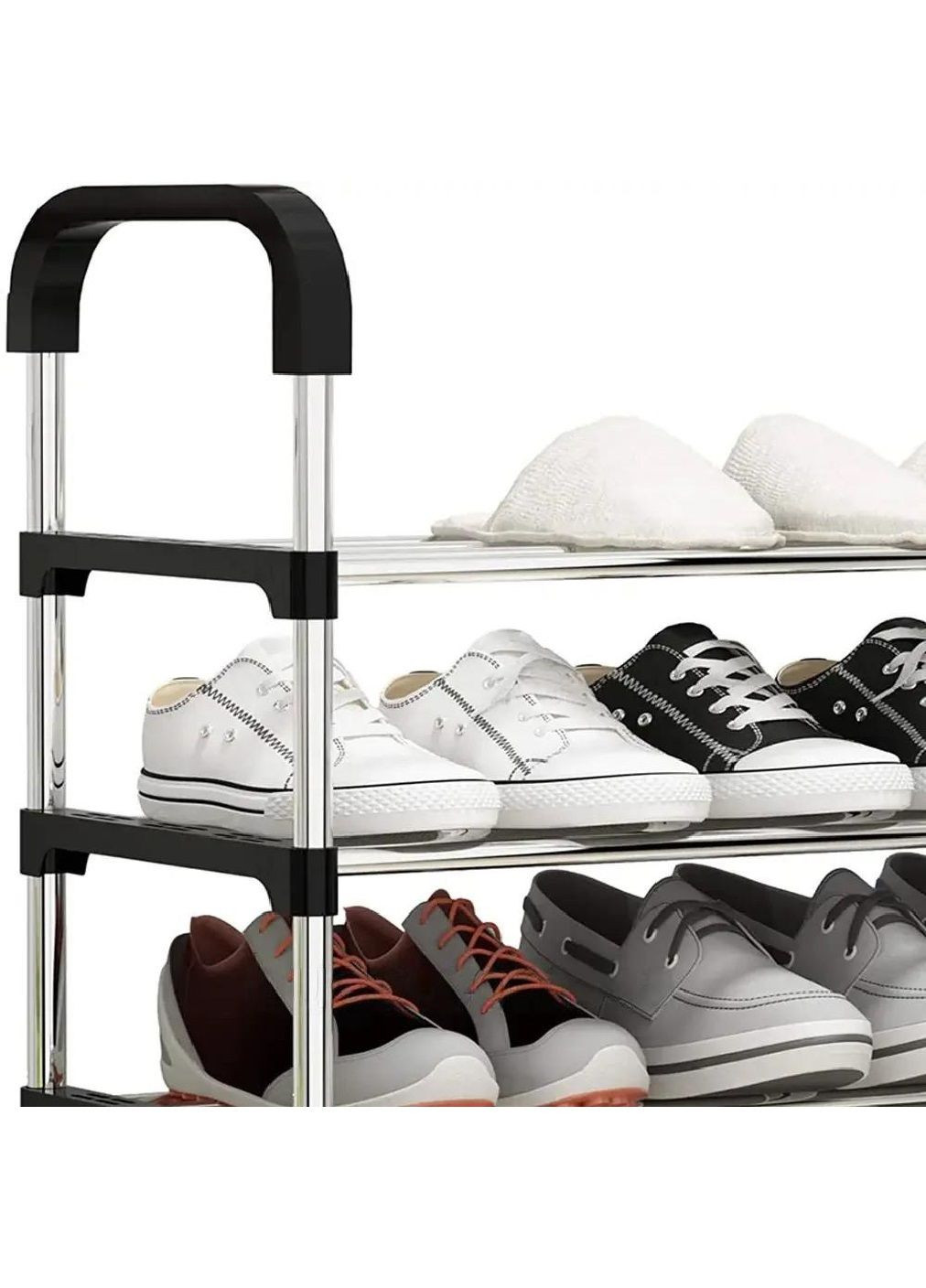 Тумба полка подставка органайзер стойка для обуви на 6 ярусов с щеткой для чистки обуви 123х57х29 см (476704-Prob) Unbranded (289059703)