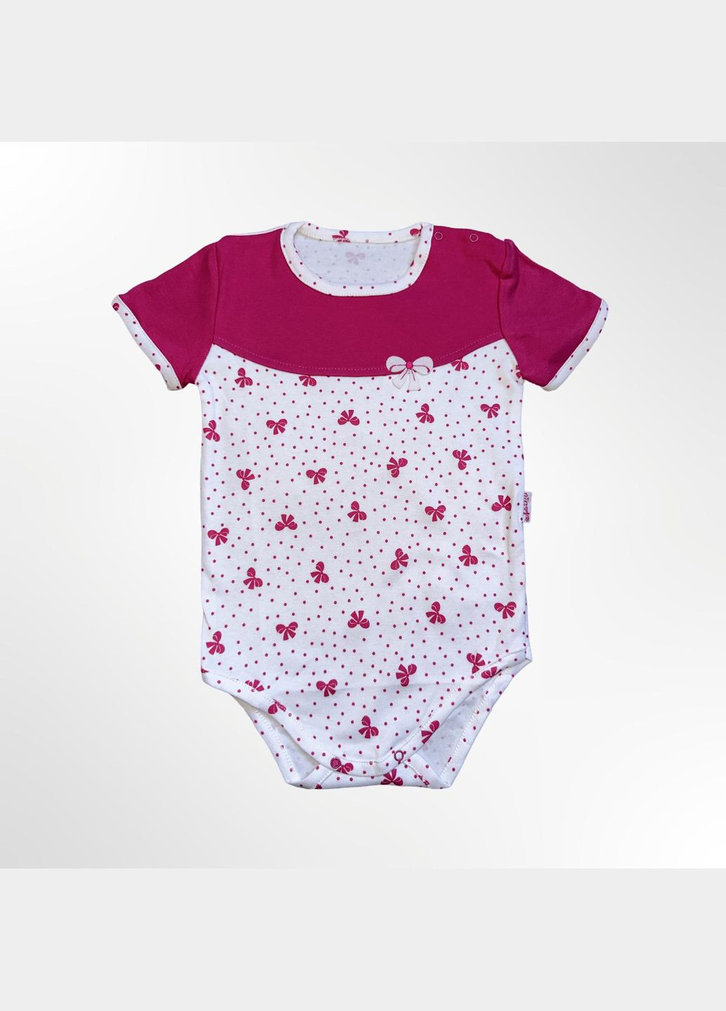 Дитяче боді для дівчинки 68-98 см Біло-рожевий (0457) Nicol (337347910)