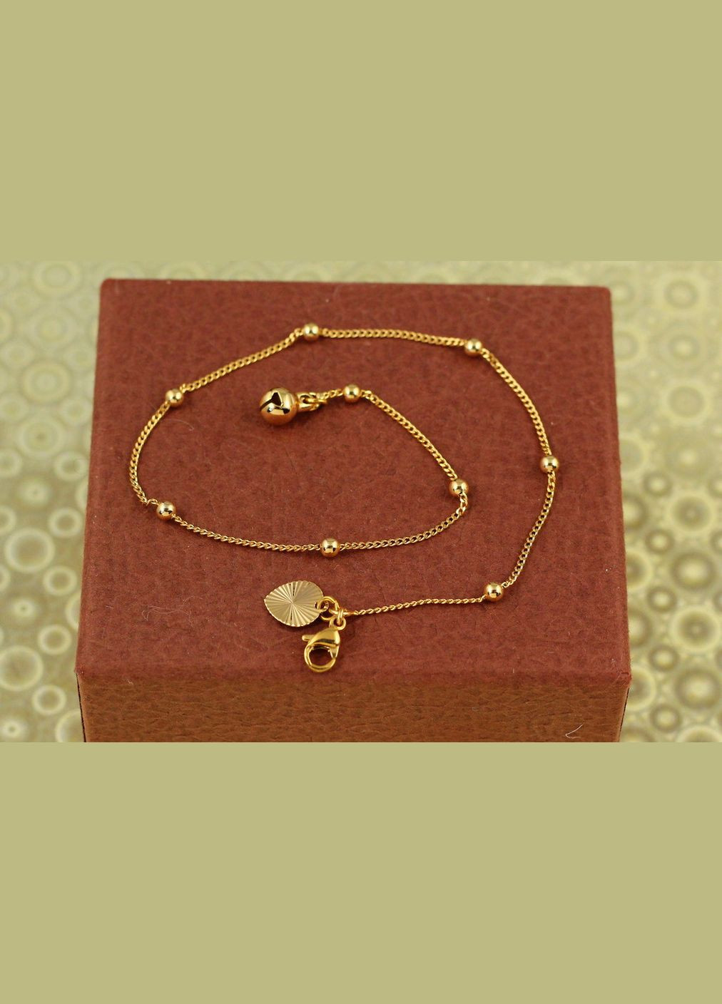 Браслет на ногу панцирний з кульками 26 см 3 мм Xuping Jewelry (334337941)