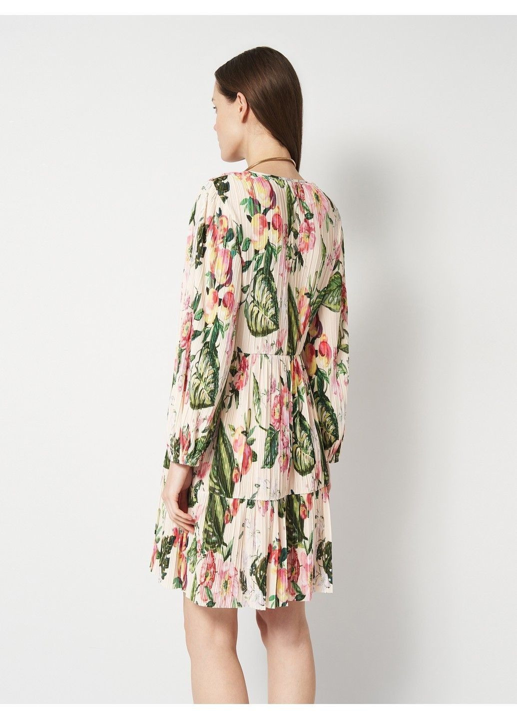 Бежева кежуал сукня H&M з квітковим принтом