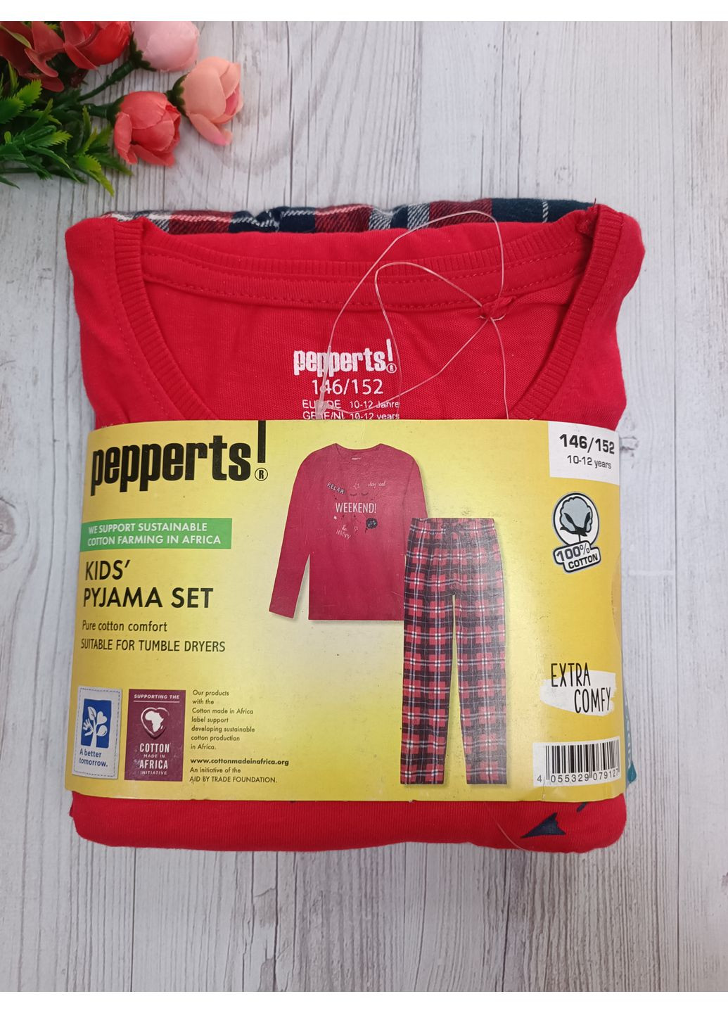 Красная всесезон пижама для девочки Pepperts