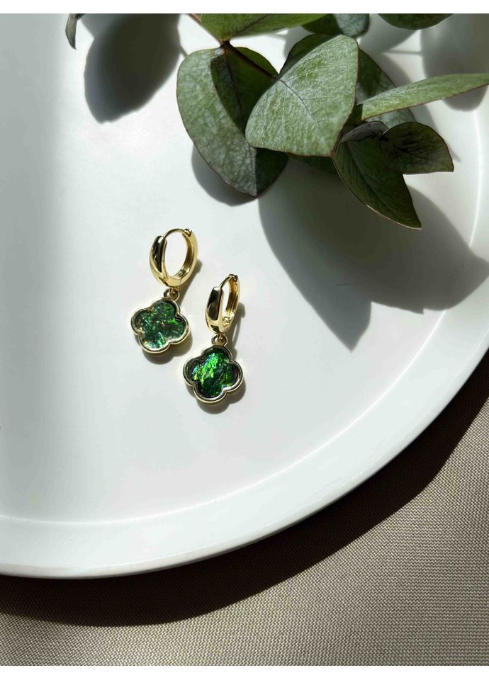 Серьги зеленые 5401 LeBijou (367580685)