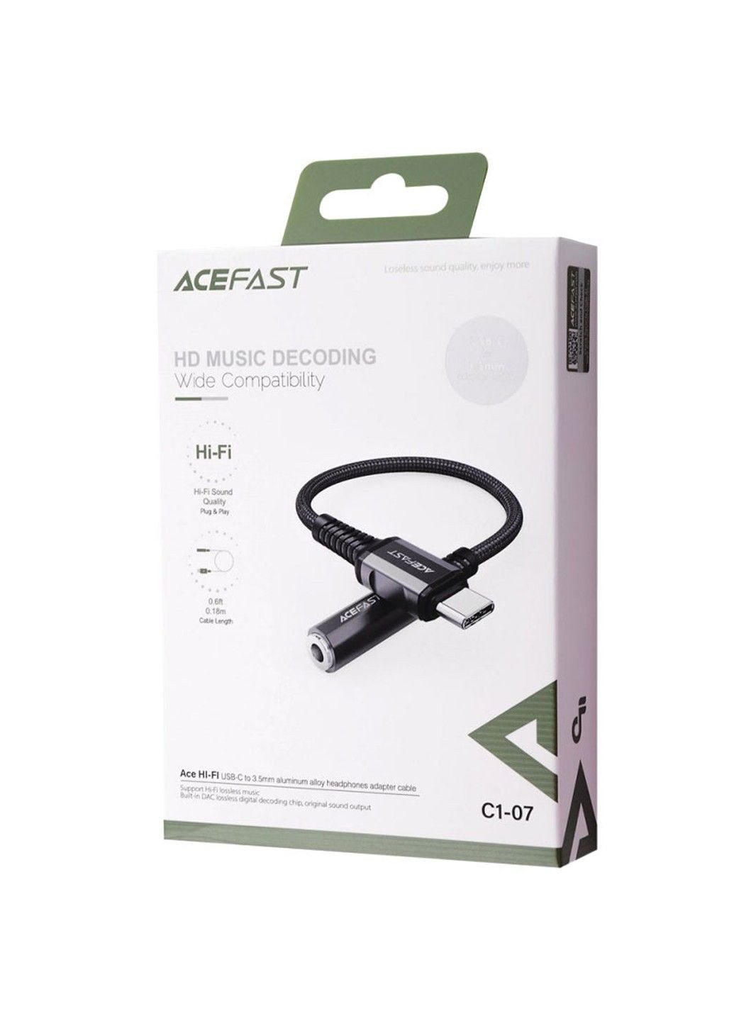 Перехідник C1-07 USB-C to 3.5mm aluminum alloy Acefast (294723530)