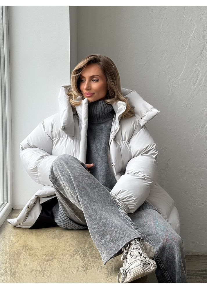 Жемчужная куртка rudy (удлиненная) цвет жемчужный milirud