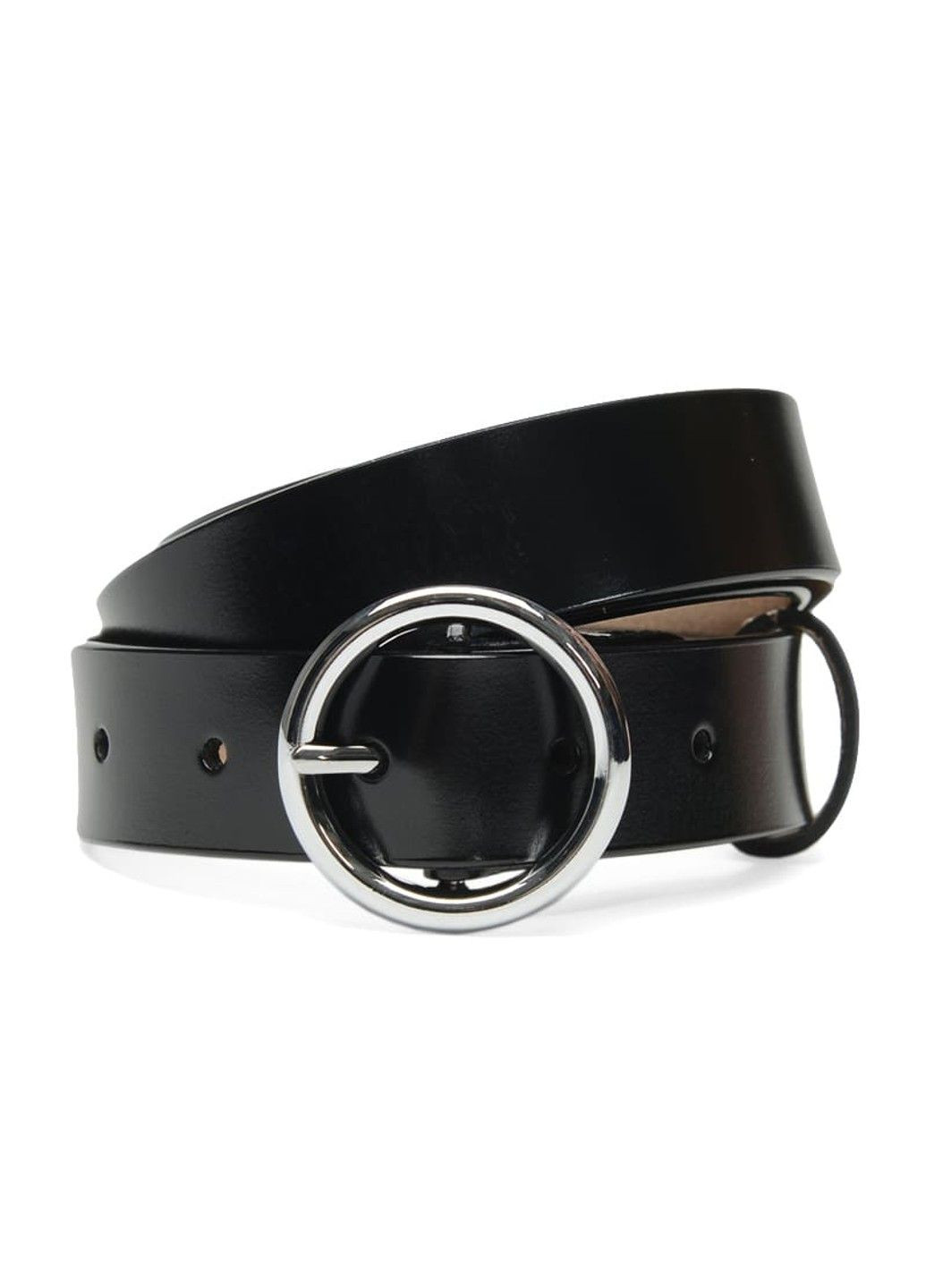 Жіночий ремінь шкіряний CV1ZK-037-silverblack Borsa Leather (323581255)