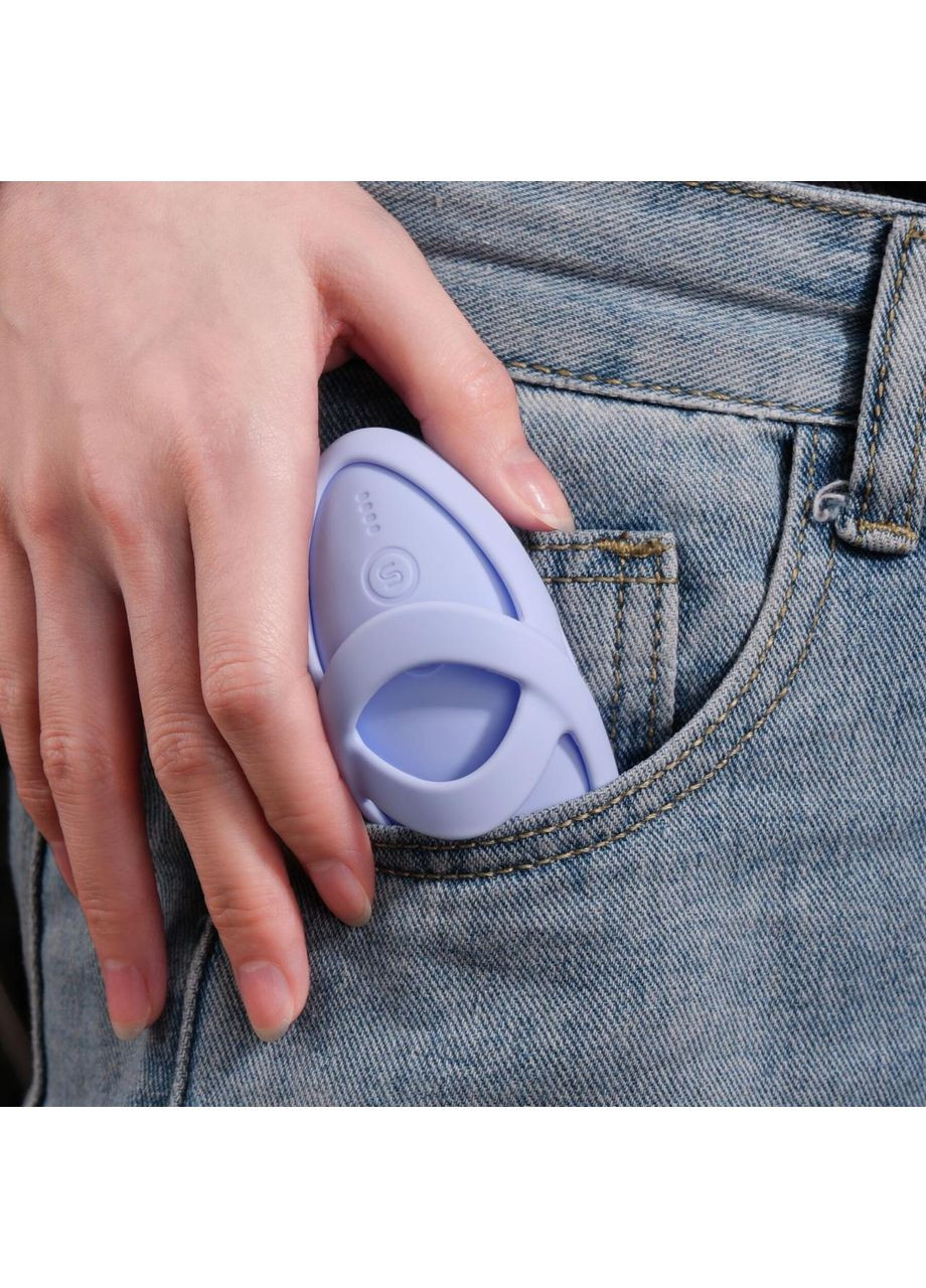 Смарт-вибратор для клитора Echo 2 Sky Blue, подогрев до 38 °C, съемная насадка на палец Svakom (333983423)