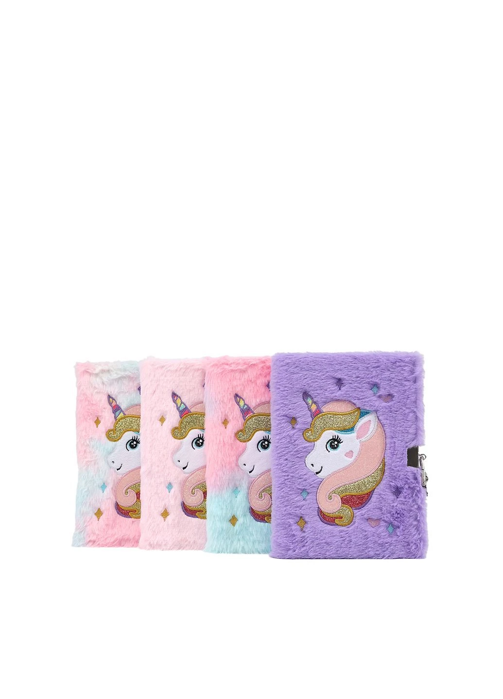 Блокнот с меховой обложкой «Единорог» цвет разноцветный CB-00292619 No Brand (382884660)