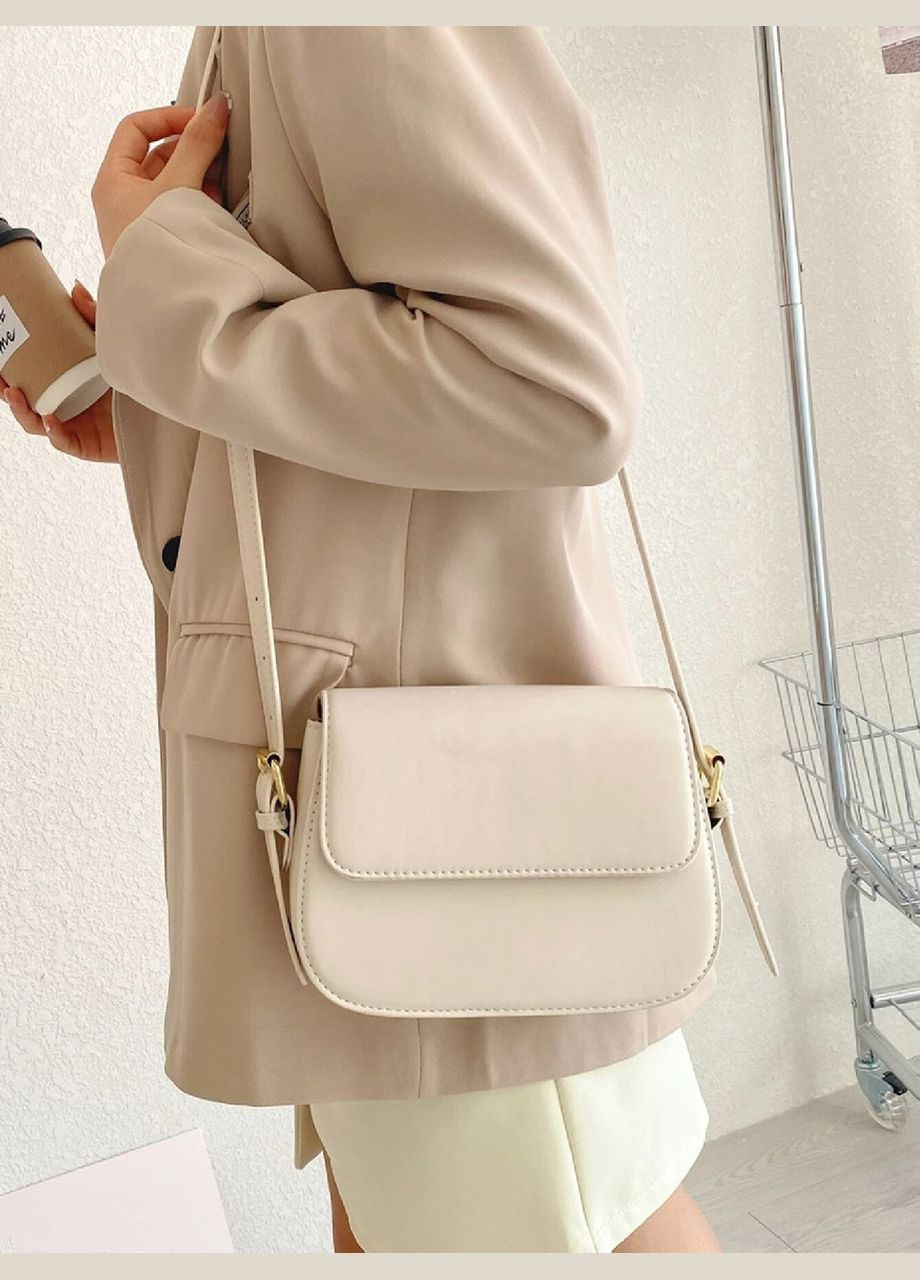 Жіноча сумка крос-боді біла молочна No Brand (290665318)
