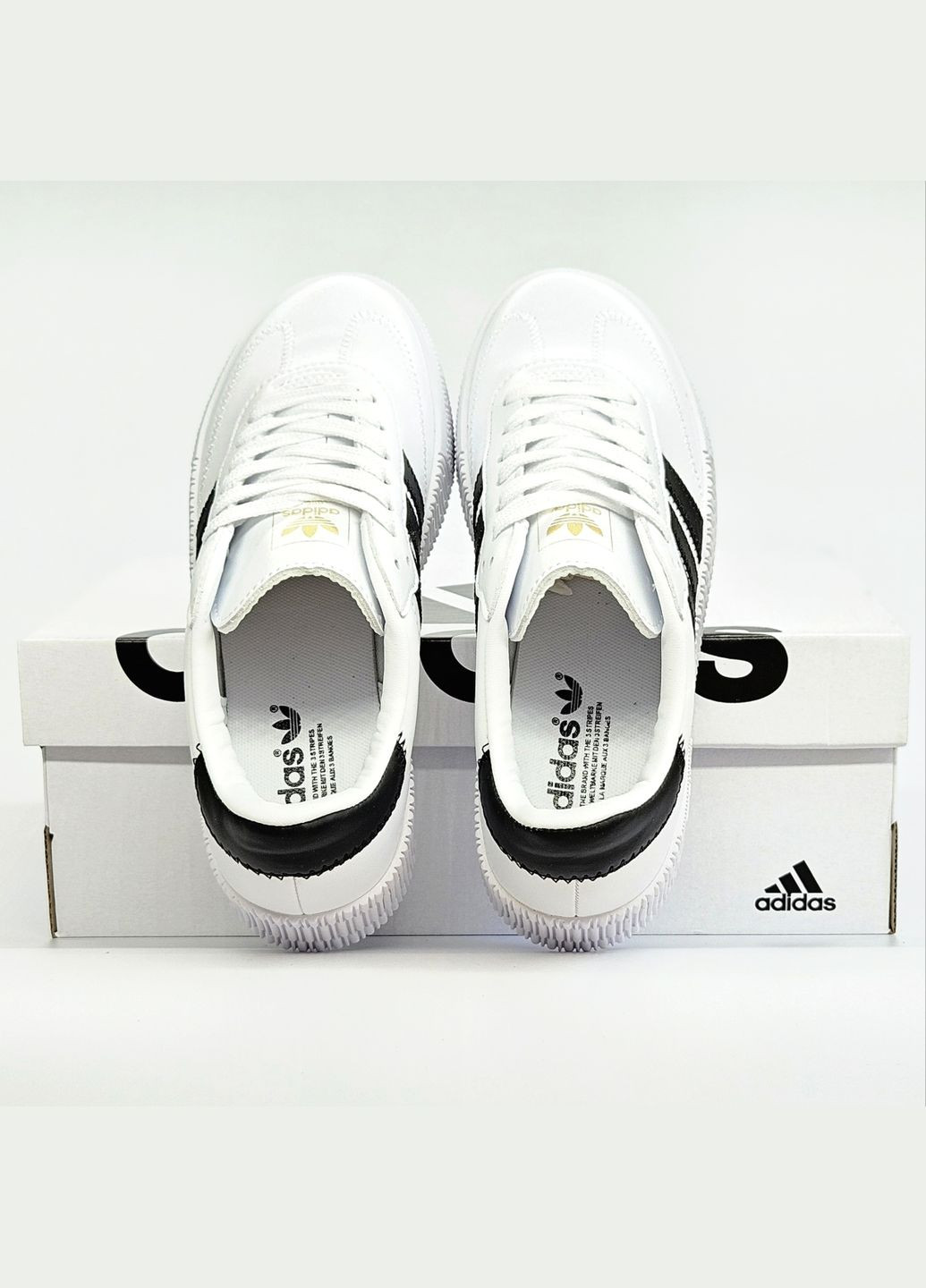 Кроссовки женские Adidas Samba Rose white| Адидас Самба белые No Brand белые демисезоны (307397794)