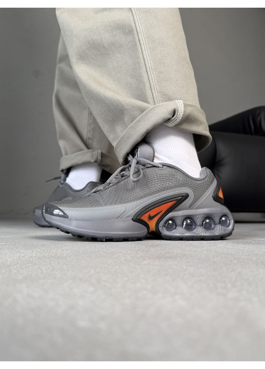 Серые демисезонные кроссовки мужские nike air max dn grey найк аир макс дн No Brand