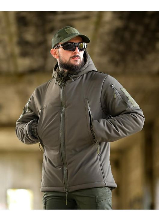 Тактична чоловіча зимова куртка Omni-heat олива No Brand (368600731)