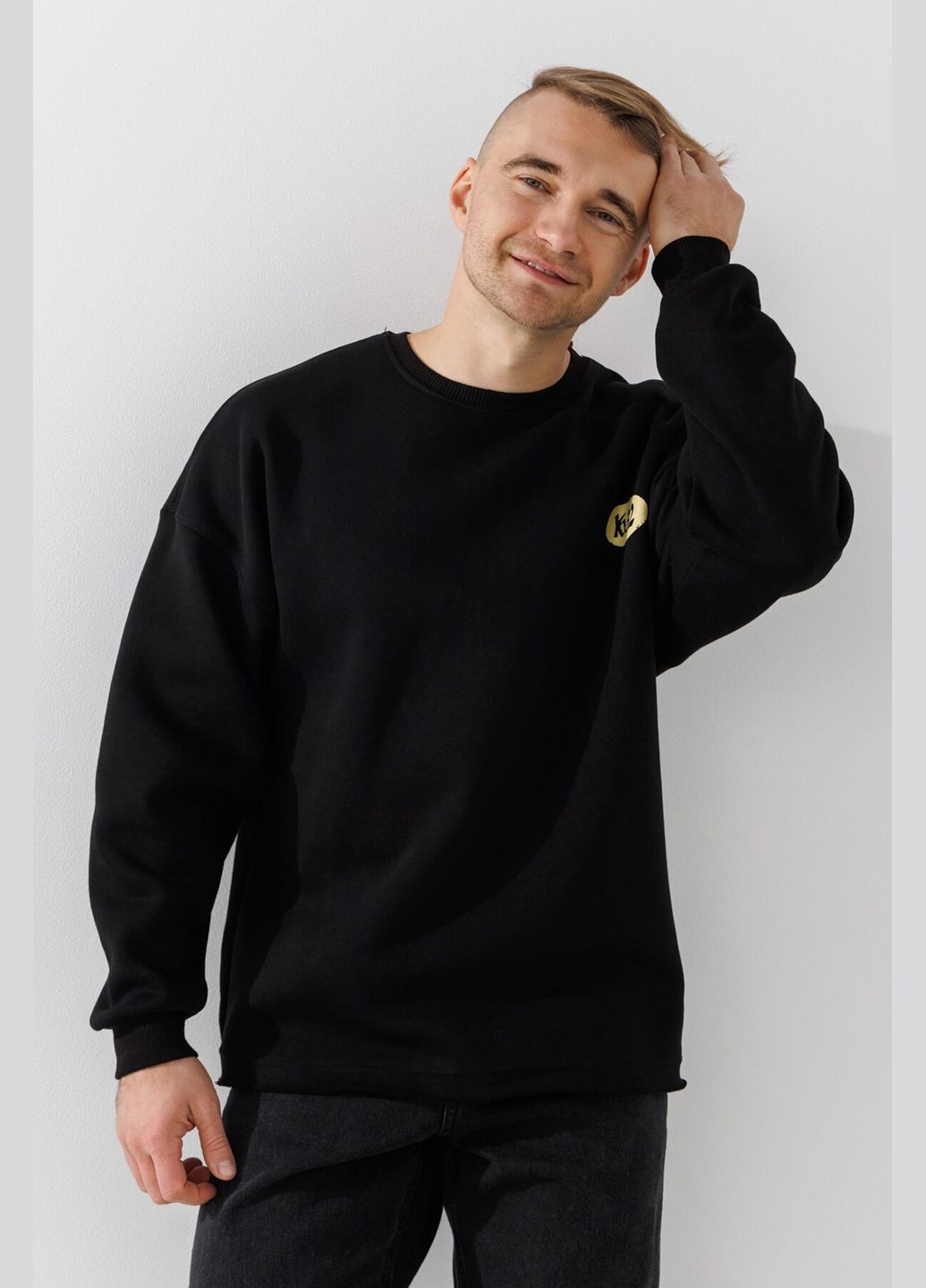 Черный свитшот с принтом мужской 1809 черный shop (2000990779250) (362703673)