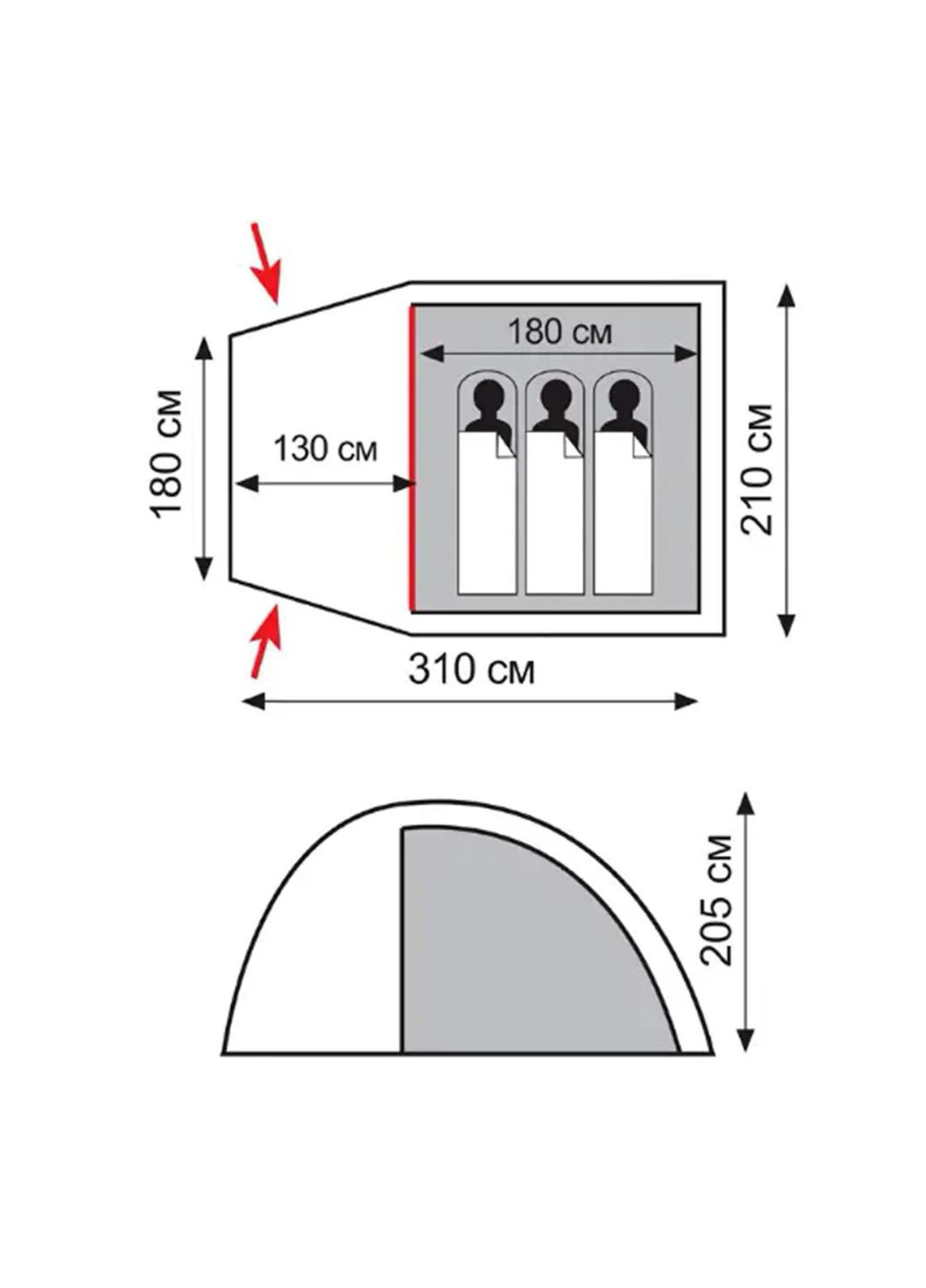 Намет Apache 3 Зелений UTTT-023 Totem (308863330)