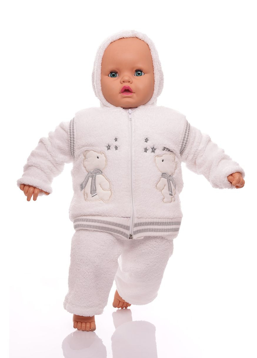 Білий зимній костюм з довгим рукавом для хлопчика трава star білий 68 см (30059) BABYKROHA