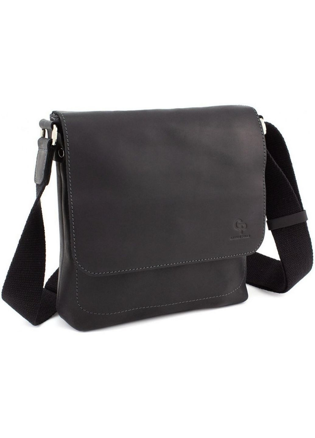 Чоловіча шкіряна сумка через плече 22х22х5.5 см Grande Pelle (315874427)