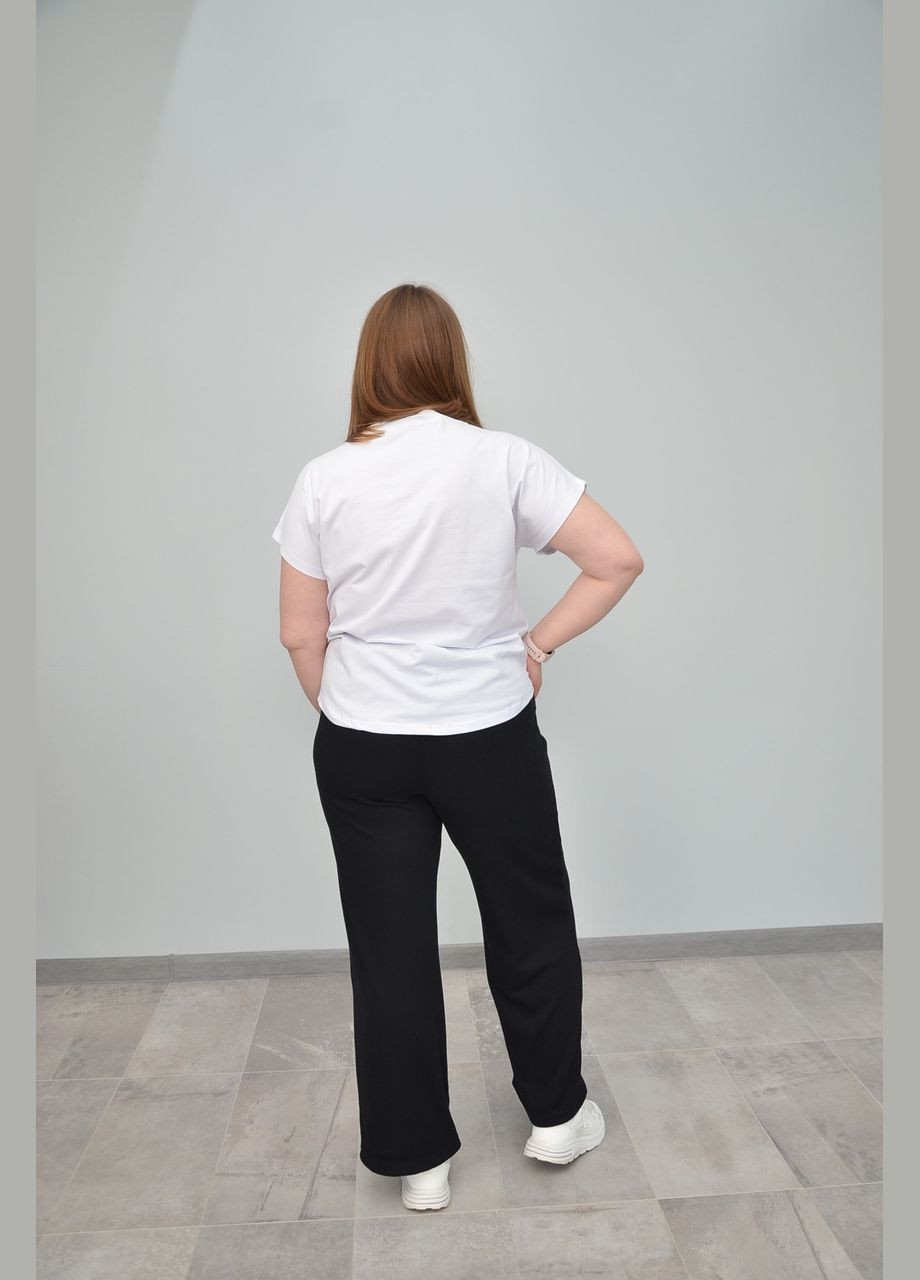 Белая всесезон женская повседневная футболка, разные цвета (2xl, 3xl,, 5xl), 4xl No Brand