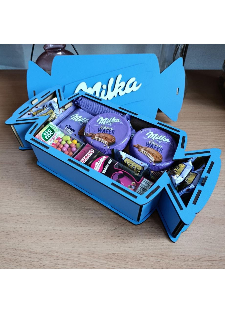 Бокс мілка з цукерками для дівчини або дитини на день народження новий рік різдво день закоханих 8 березня (ar292) No Brand (361136045)