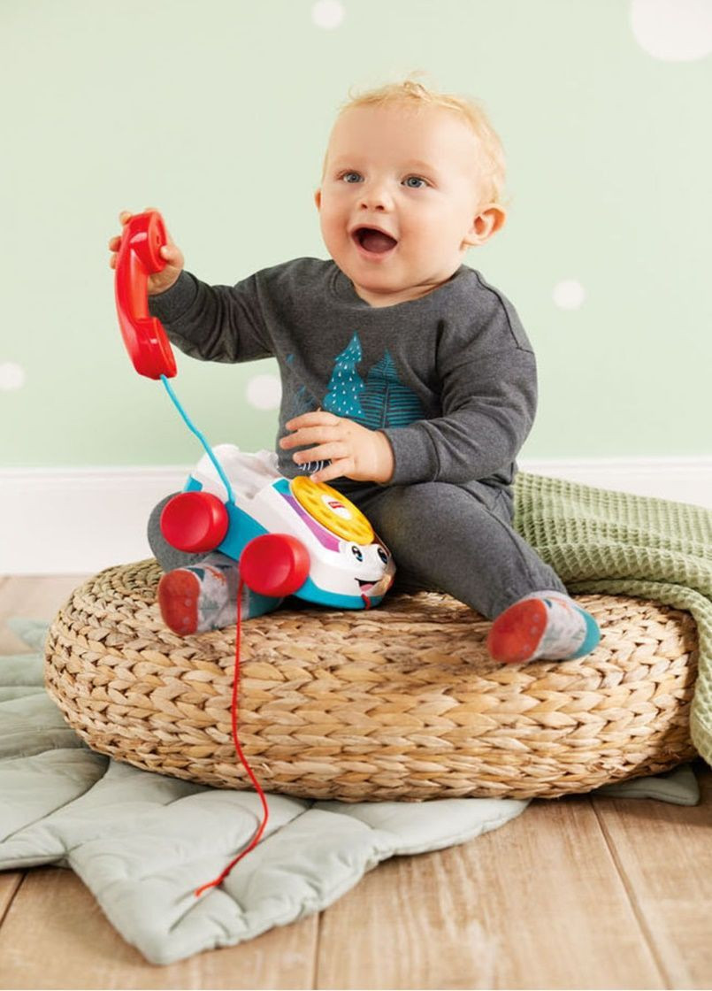 Темно-сірий демісезонний костюм (світшот і штанці) Lupilu