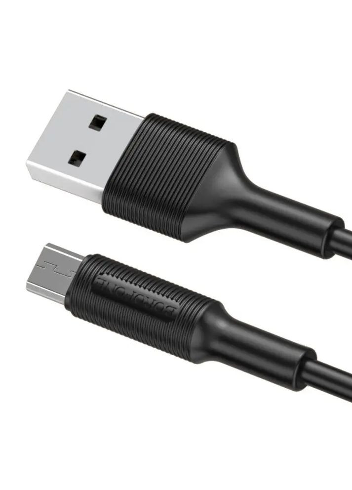 Кабель BX1 USB to MicroUSB цвет черный ЦБ-00220476 Borofone (282743866)