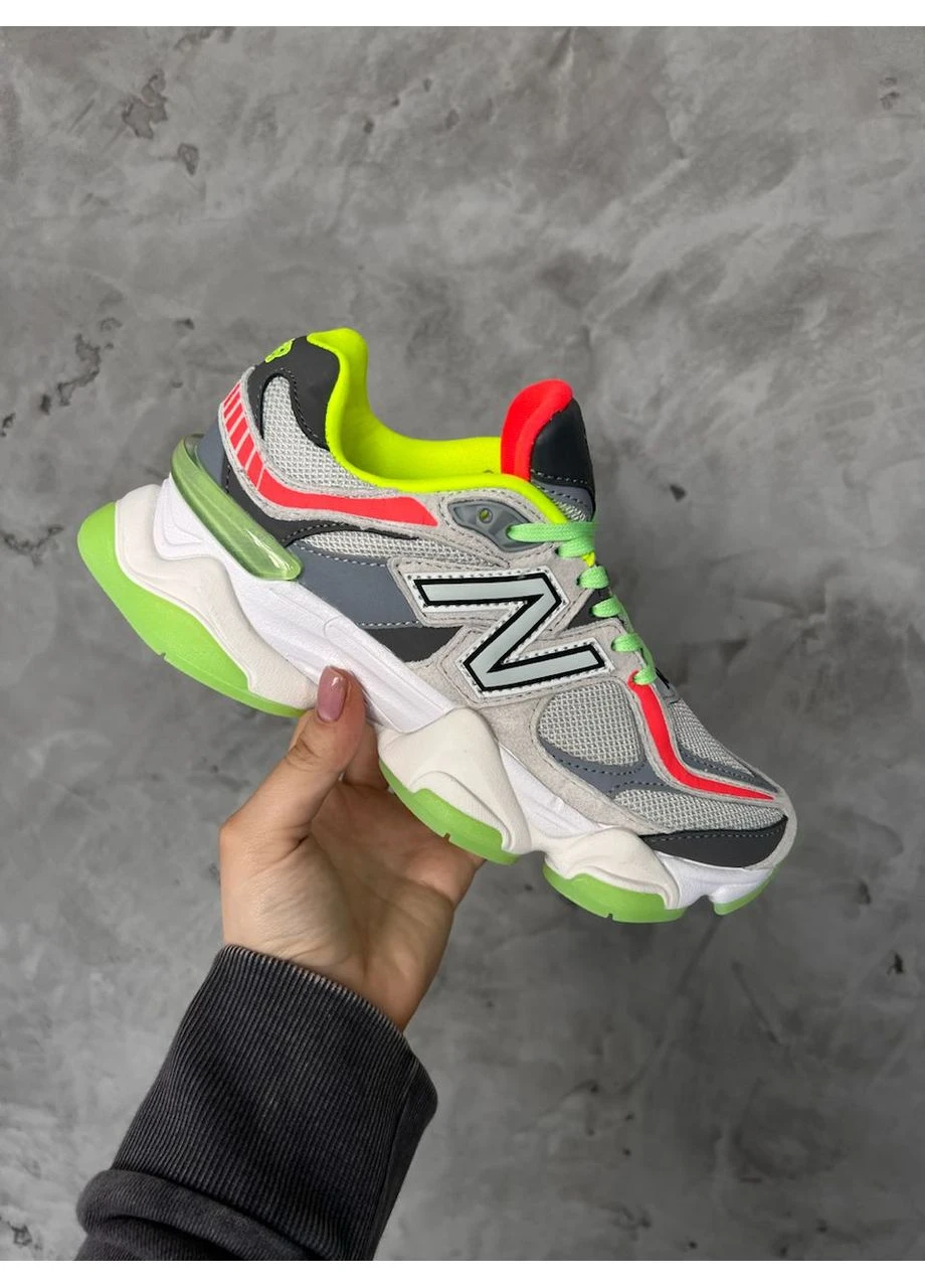 КРОССОВКИ ЖЕНСКИЕ NEW BALANCE 9060 GLOW GREY GREEN НЬЮ БЕЛАНС 9060 СЕРЫЕ No Brand серые демисезоны (391063841)