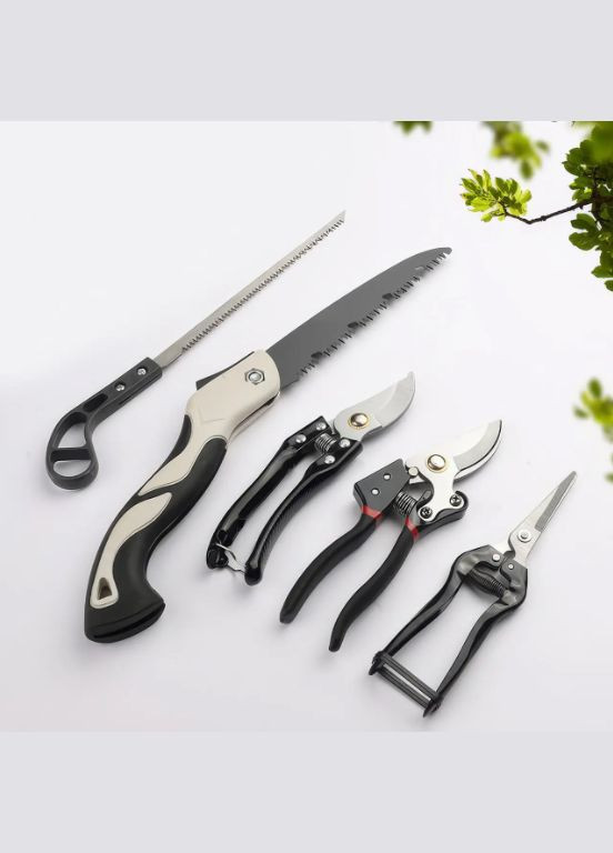 Садовий набір інструментів 5 в 1 з ножицями, секаторами та пилкою Garden Set SK-5 No Brand (323144357)