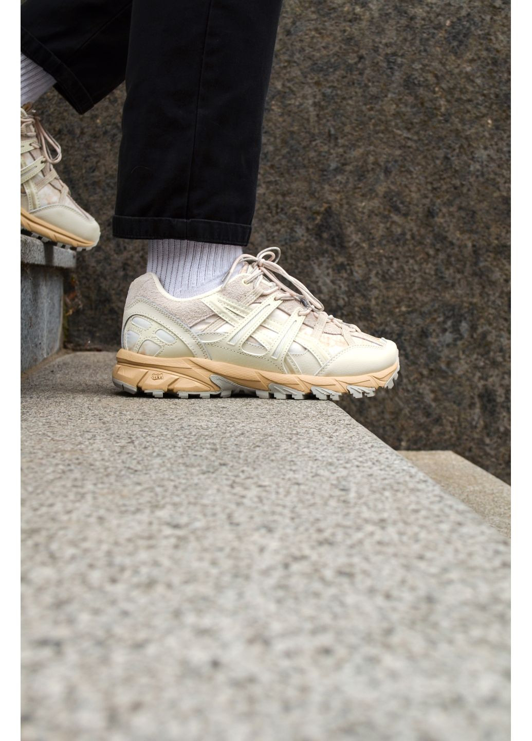 Білі Осінні кросівки чоловічі asics gel sonoma 15-50 white асікс гель сонома No Brand