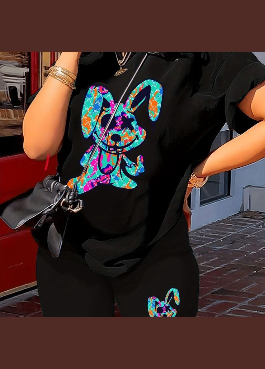 Футболка жіноча з принтом 48 Чорний 2664087707 No Brand - (341250047)