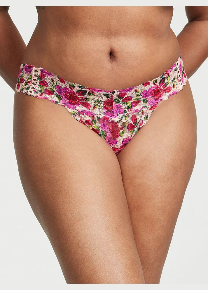 Трусики Стрінги Lace Side Lace-Up Thong Panty L Victoria's Secret (300094420)