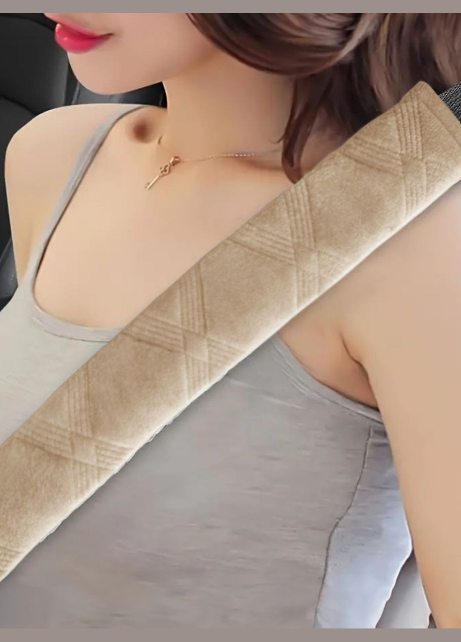 Чохол накладка на ремінь пасок безпеки авто 60 см білий No Brand (314459659)