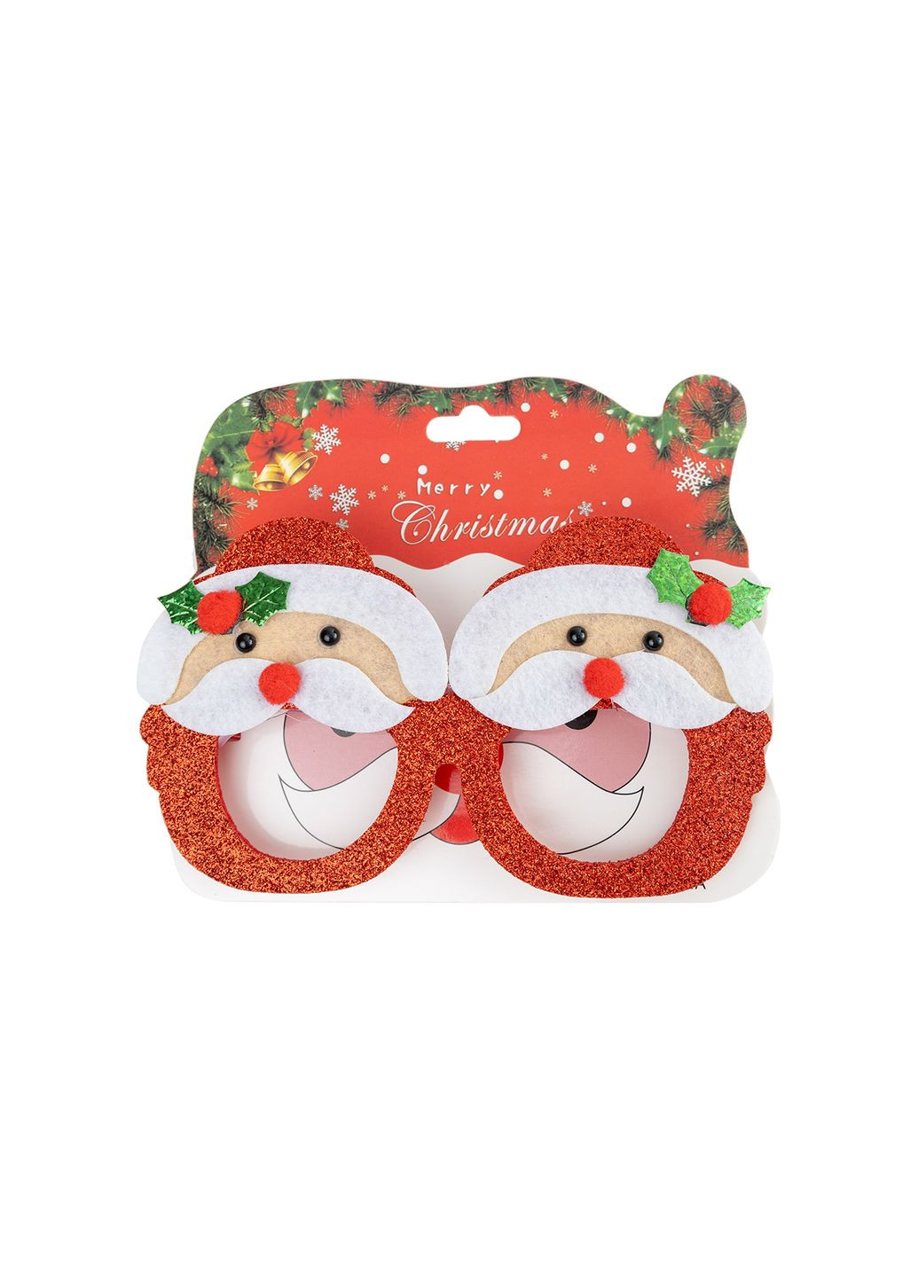 Окуляри декоративні новорічні - Санта колір червоний ЦБ-00238749 No Brand (317291198)