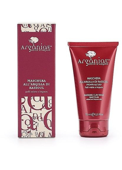 Детокс-маска с глиной для лица, тела и волос Huile D'Argane Rhassoul Clay Mask 75ml. Arganiae (368653602)