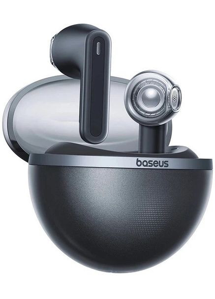Бездротові навушники Bowie E5 Cluster Black з прозорим кейсом Bluetooth 5.3 Шумозаглушенням і швидким заряджанням Black Baseus (371808221)