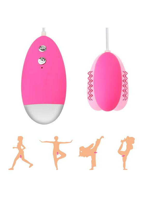 Віброяйце з пультом управління рожевого кольору, 10 режимів вібрації, 10155 No Brand (315439969)