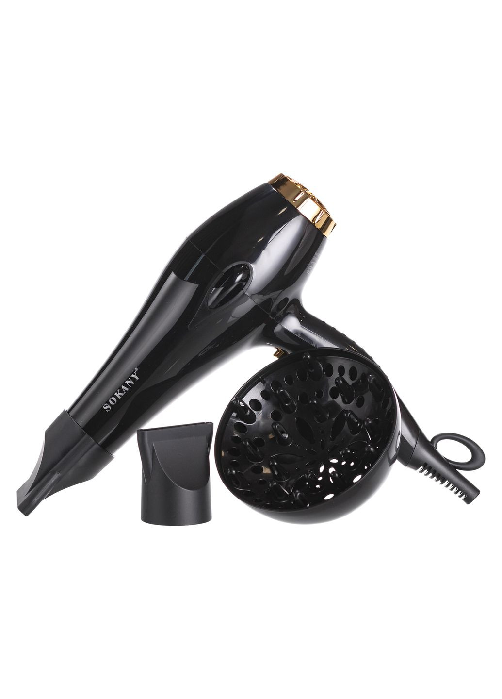 Фен для волос Sokany 2600 Вт с диффузором и концентраторами для укладки и сушки волос ProDobro (364190799)