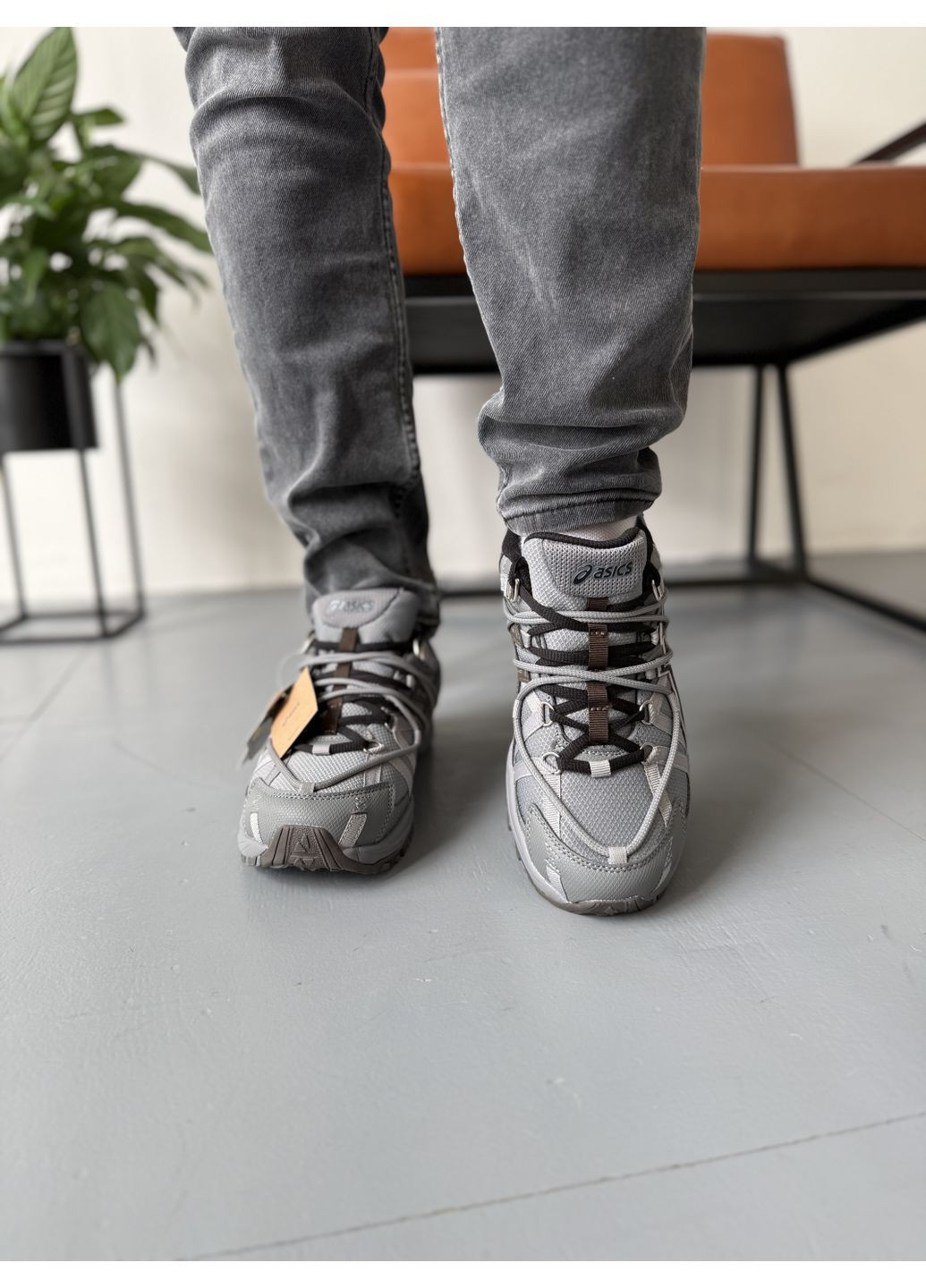 Серые демисезонные кроссовки мужские asics gel-kahana tr v2 grey gore-tex асикс гель кахано tr v2 No Brand