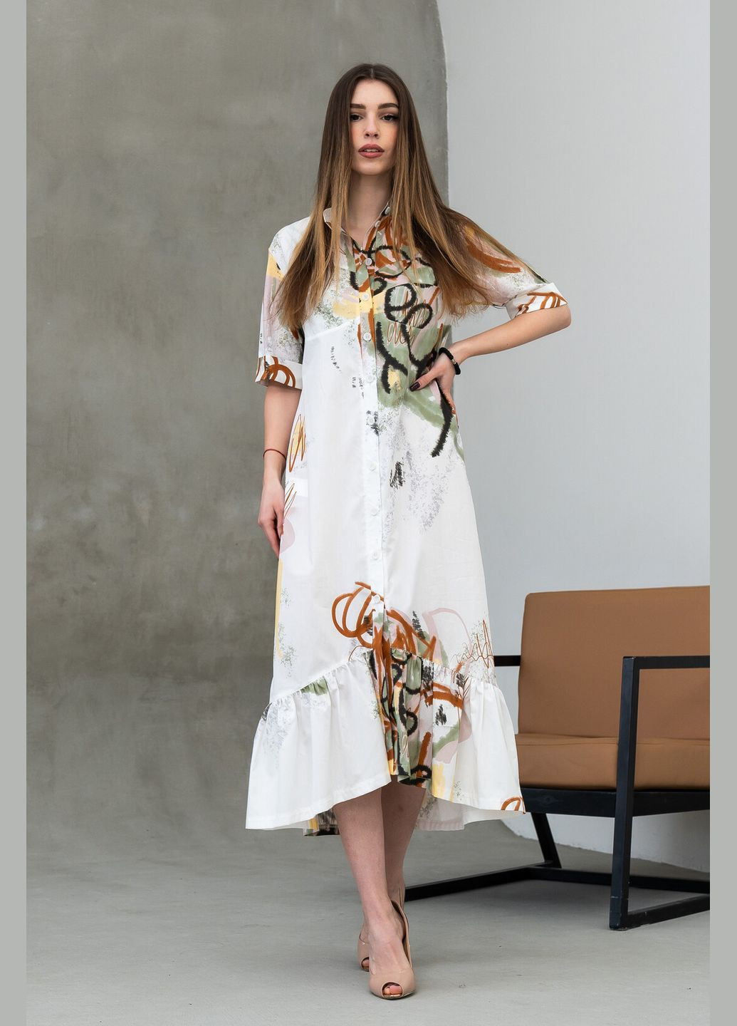 Білий кежуал, святковий, ділова сукня ри мари лусія ск 0224 сукня-сорочка RiMari