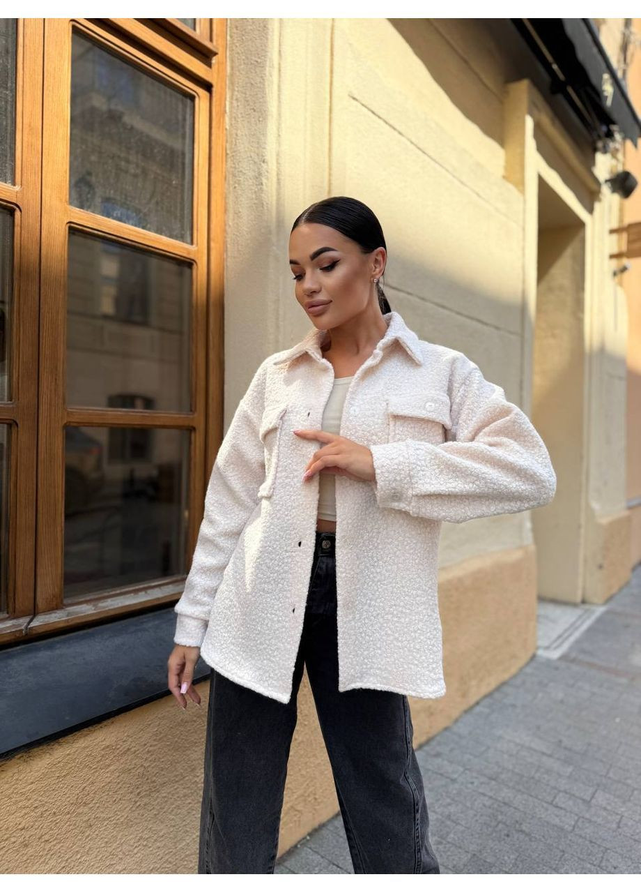 Сорочка тепленька барашек букле шерсть,з кишенями на ґудзиках Україна (362189219)