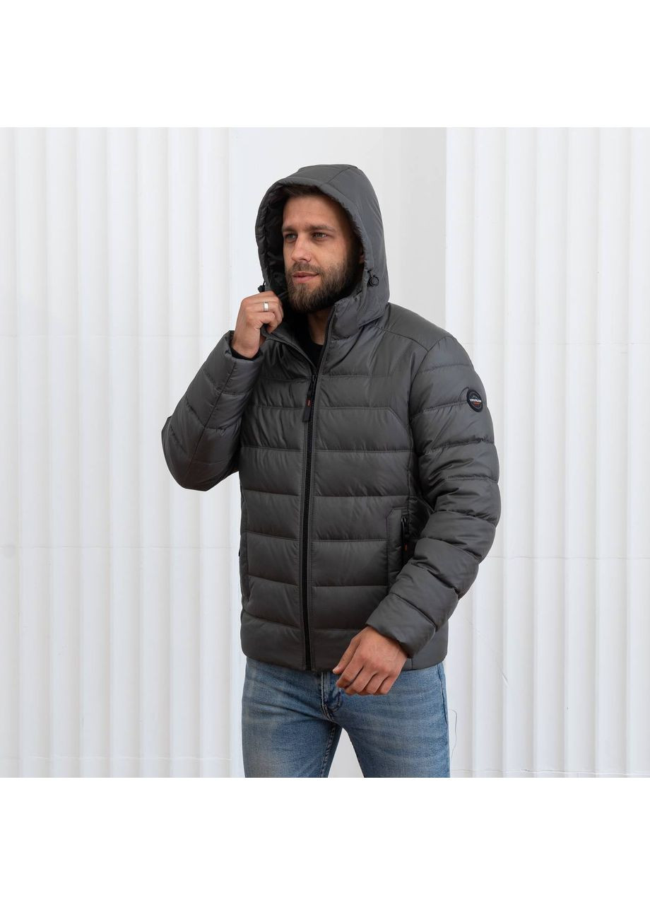 Графитовая зимняя мужская зимняя куртка большого размера SK