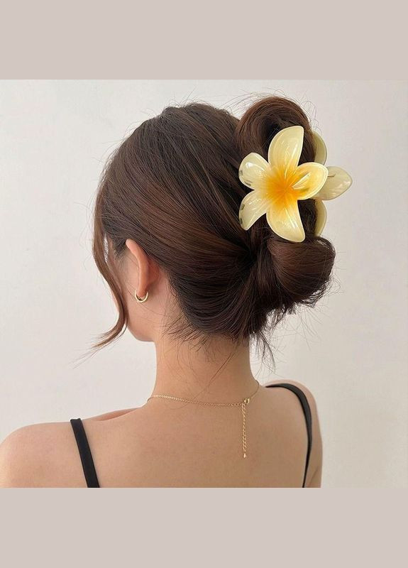 Цветок-крабик для волос Желтый (AN0103472) ANbeauty (356606907)