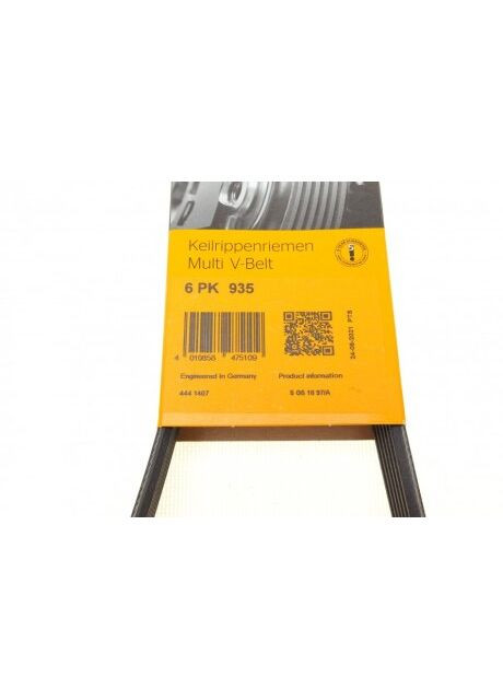 Реминь генератора Fiat Punto 1.7TD 94-99/Honda Accord 2.0/2.3i 93-03 CONTINENTAL 6PK935 (opt-om) ContiTech (366206720)