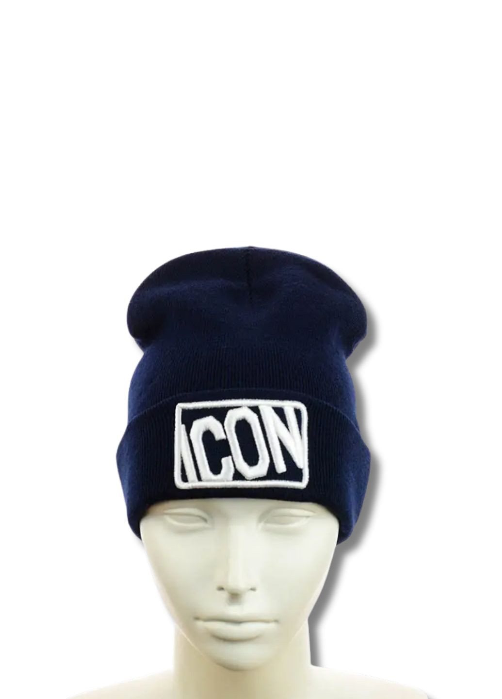 Шапка біні лонг з вишивкою Айкон / ICON No Brand Шапка з вишивкою (346047035)