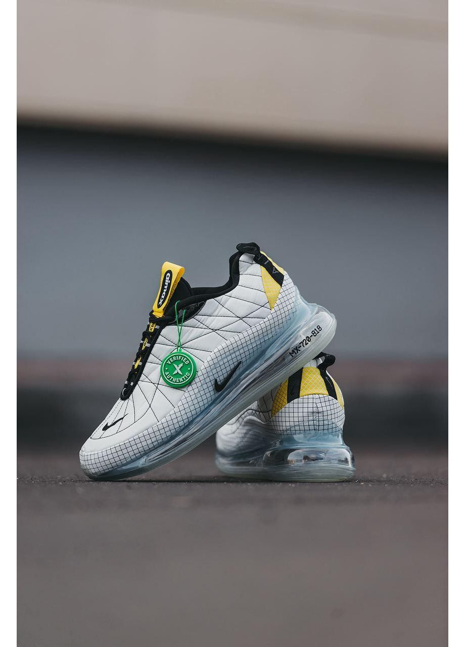 Белые демисезонные кроссовки мужские nike air max 720 white yellow найк аир макс 720 No Brand