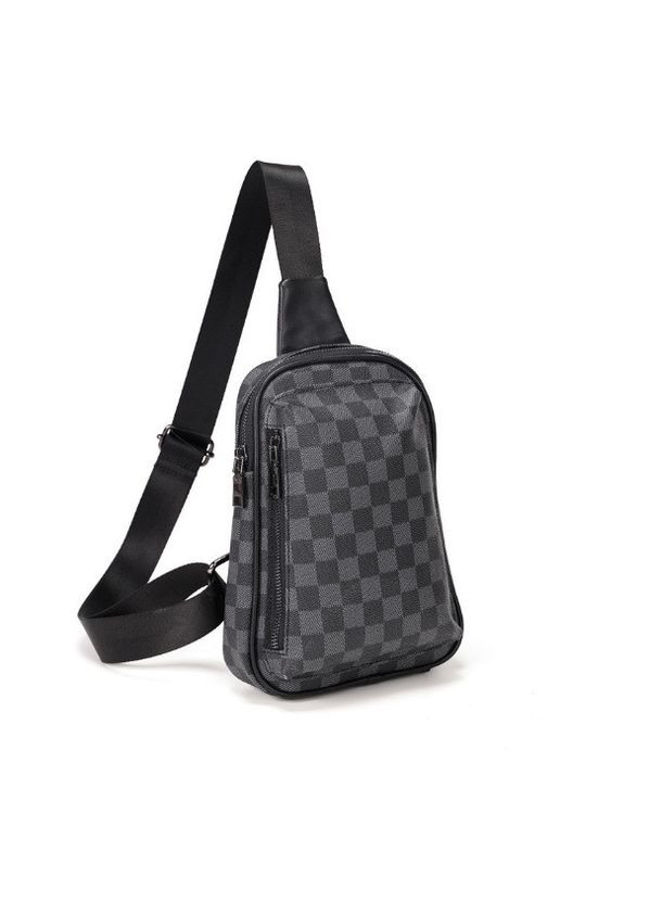 Чоловіча сумка на груди екошкіра чорна ProDobro (363221514)