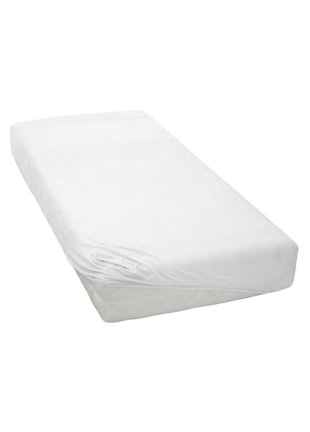 Простирадло 60х120+15см трикотаж на резинці Біле Kayra (318387637)