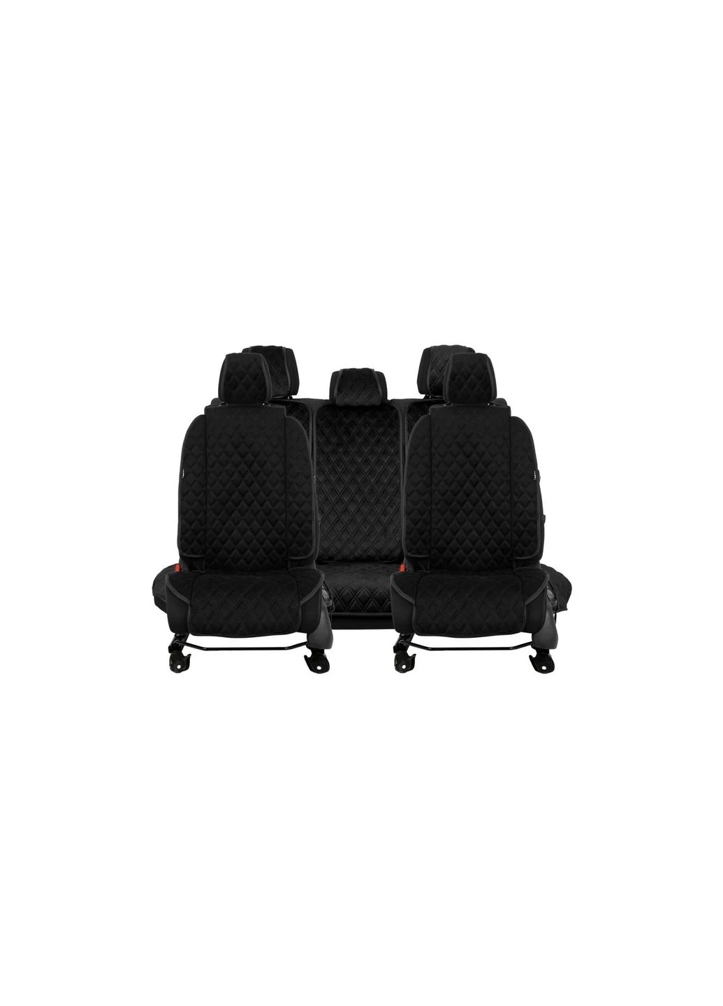 Накидки на сиденье из антары черные, комплект Premium (380426551)