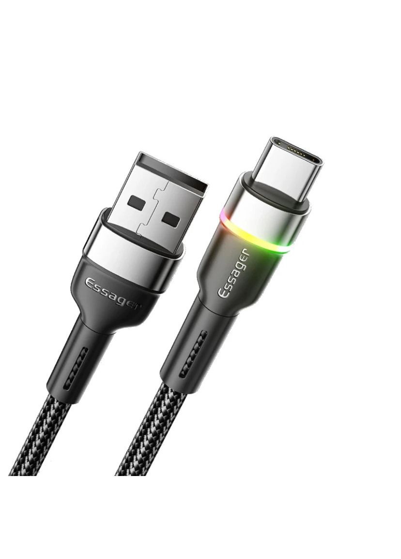 Зарядка USB кабель для синхронизации и зарядки Android и других устройств USB Type-C 3 м Черный Essager (334011993)